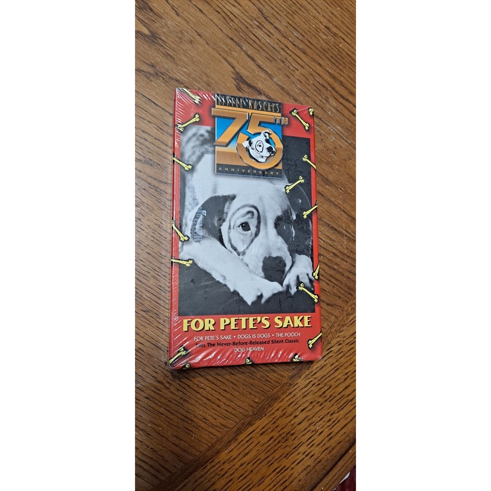 Little Rascals 75th Anniversary - For Pete's Sake (VHS, 1997) - Brand New